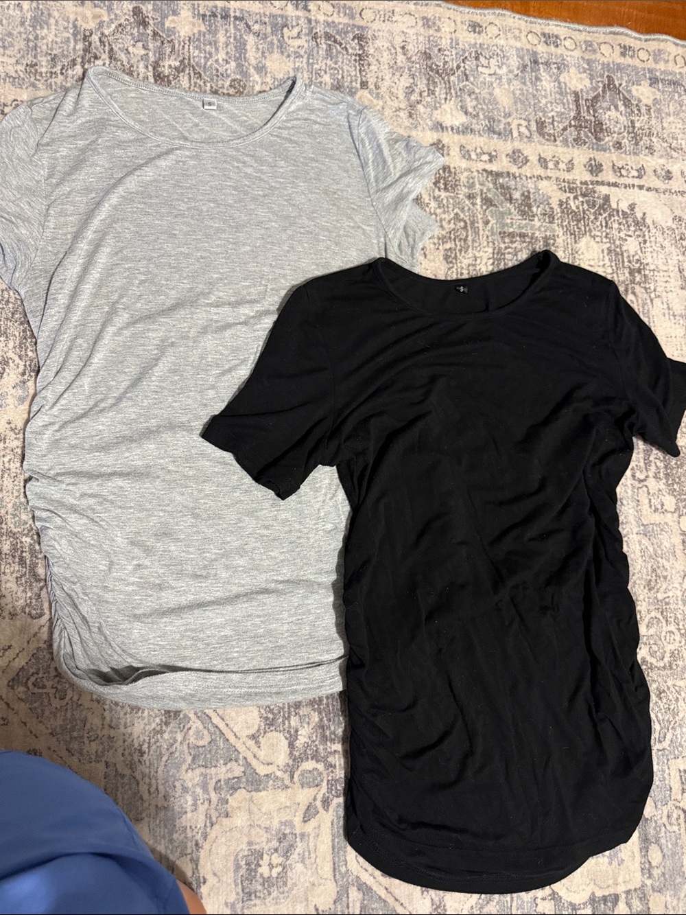 Maternity Fitted Tees—Grey & Black